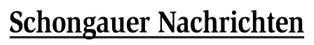 Schongauer Nachrichten